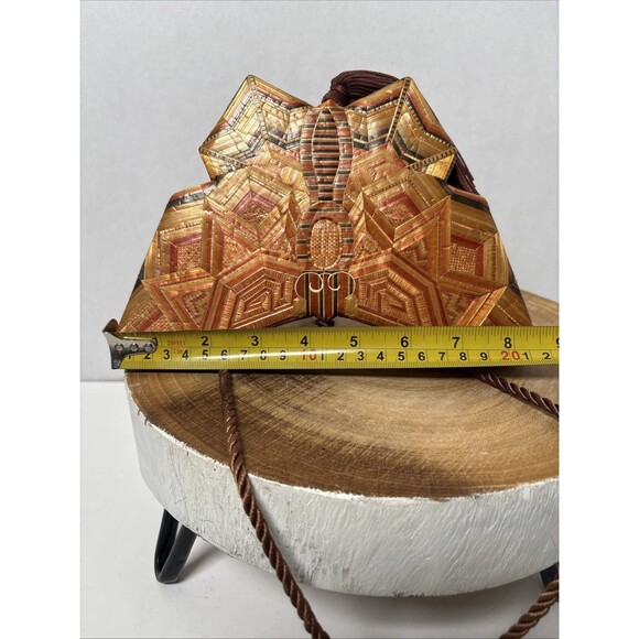 VTG Rare! Cantonese Wheat Straw Silk Lined Handbag Purse Trinket Jewelry Box - Picture 11 of 11